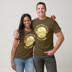 T-Shirt PERSONNALISÉ Boule Rétro Disco en Or