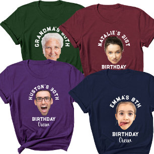 T-shirt Personnalisé C'est mon anniversaire Nom du visage 