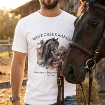 T-Shirt Personnalisé Cheval Ranch Équitation Weste