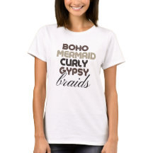 T-shirt personnalisé Cheveux noirs Tresses de sirè
