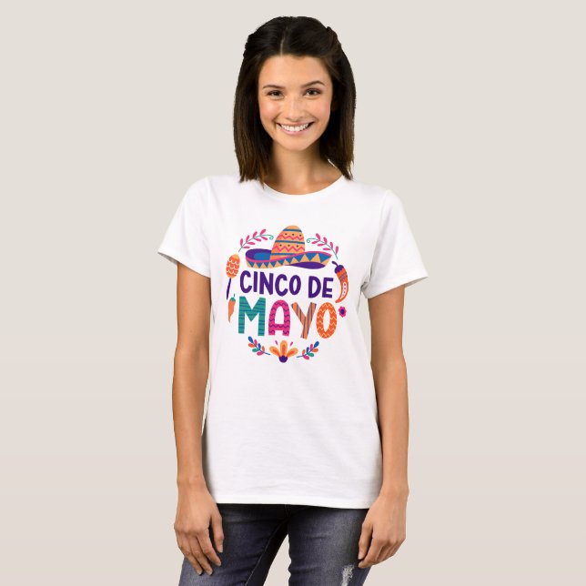 T-shirt personnalisé Cinco De Mayo (Devant entier)