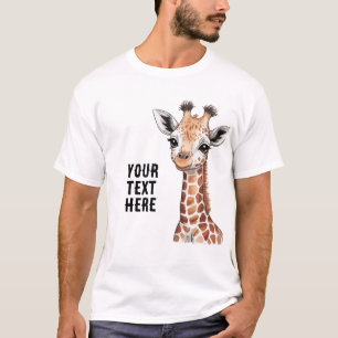 T-Shirt Personnalisé Cute Giraffe