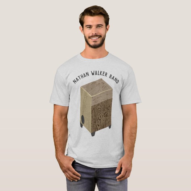 T-shirt personnalisé de bande de tambour de Cajon (Devant entier)