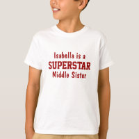 T-shirt personnalisé de la super star Middle Siste