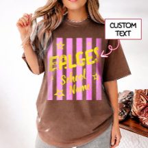 T-shirt personnalisé de mascotte d'esprit scolaire
