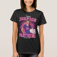 T-shirt personnalisé d'équipe de sport senior rose