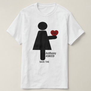 T-shirt Personnalisé, elle a dit oui, il a demandé