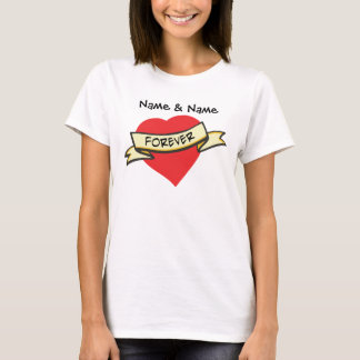T-shirt Personnalisé En Amour Pour Toujours
