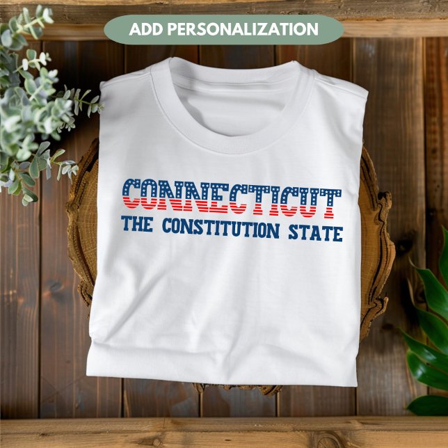 T-shirt Personnalisé État patriotique Connecticut (Créateur téléchargé)