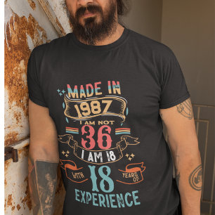 T-shirt Personnalisé Fabriqué Retro Vintage Anniversaire P