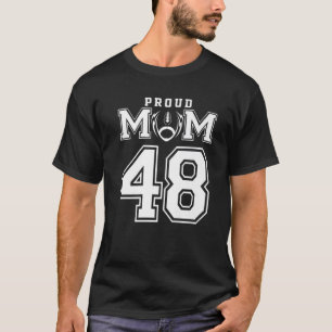 T-shirt Personnalisé Fier Football Maman Numéro 48 Personn