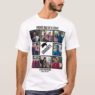 T-shirt Personnalisé Fier Papa de l'année Graduation Photo