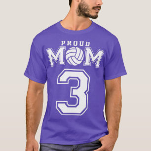 T-shirt Personnalisé Fier Volleyball Maman Numéro 3 Person