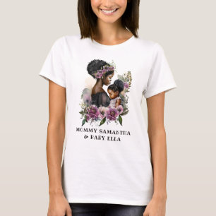 T-shirt Personnalisé Floral Maman and Baby (3)