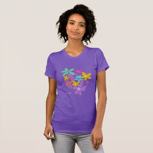 T-shirt personnalisé floral moderne coloré joli féminin