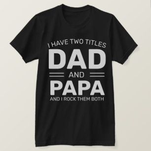 T-shirt Personnalisé Funny Papa Papa Fête des pères