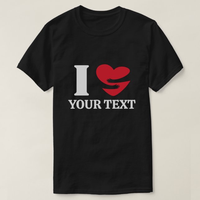 T-shirt Personnalisé I Heart Texte Personnalisé, Faites vo (Design devant)