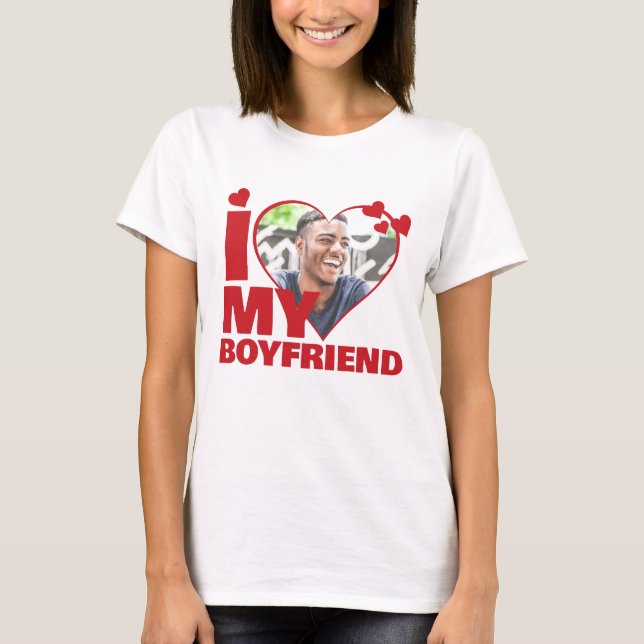 T-shirt Personnalisé I Love My - Heart Photo (Devant)