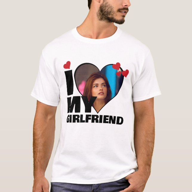 T-shirt Personnalisé I Love My - Heart Photo (Devant)