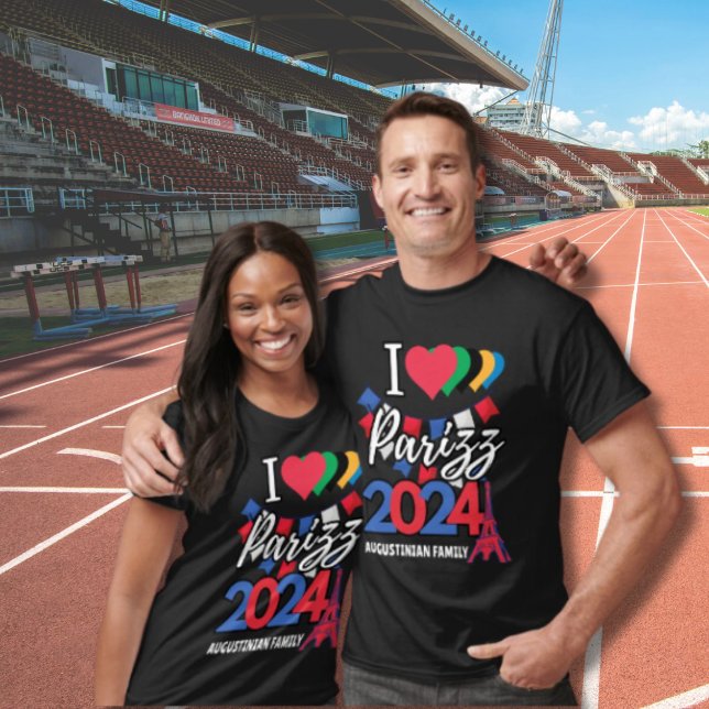 T-shirt Personnalisé I LOVE PARIS PARIZZ 2024 Family Group (Créateur téléchargé)