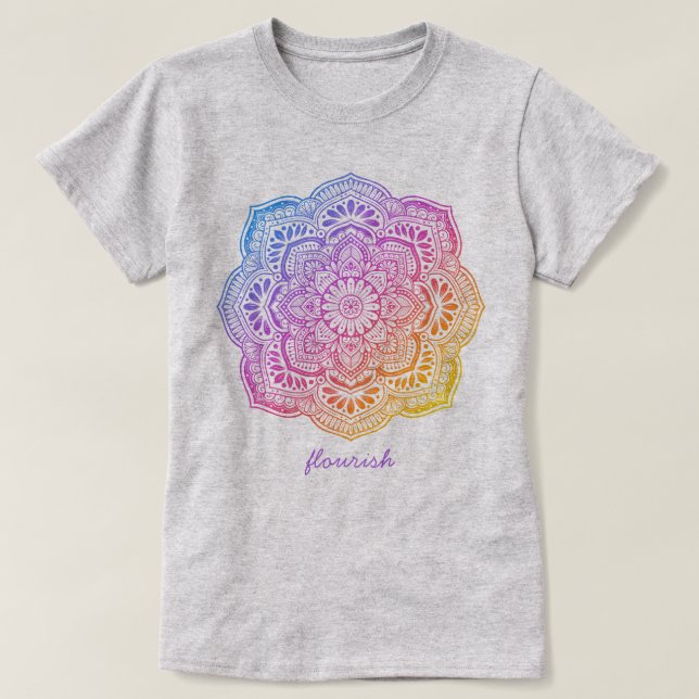 T-Shirt Personnalisé Iris Mandala (Design devant)