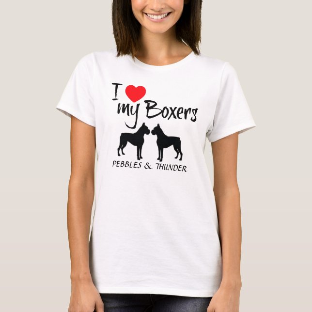 T-shirt Personnalisé J'Aime Mes Boxes (Devant)