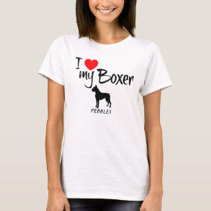 T-shirt Personnalisé J'Aime Mon Boxer