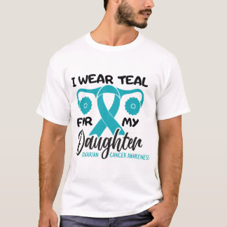 T-shirt Personnalisé Je porte Turquoise pour Ma fille