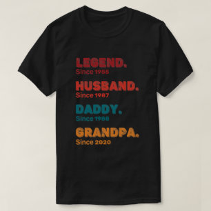 T-shirt Personnalisé Légende Mari Daddy Grandpa Personna