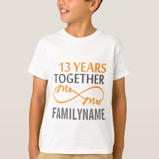 T-shirt Personnalisé M. et Mme 13e anniversaire