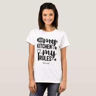 T-shirt Personnalisé Ma Cuisine Mes Règles Humour
