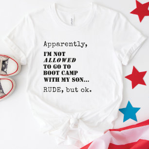 T-shirt Personnalisé Maman Militaire Funny Boot Camp Adieu