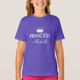 T-shirt personnalisé mignon de princesse pour des