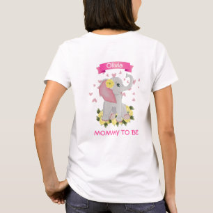 T-shirt Personnalisé mignon éléphant maman à être baby sho