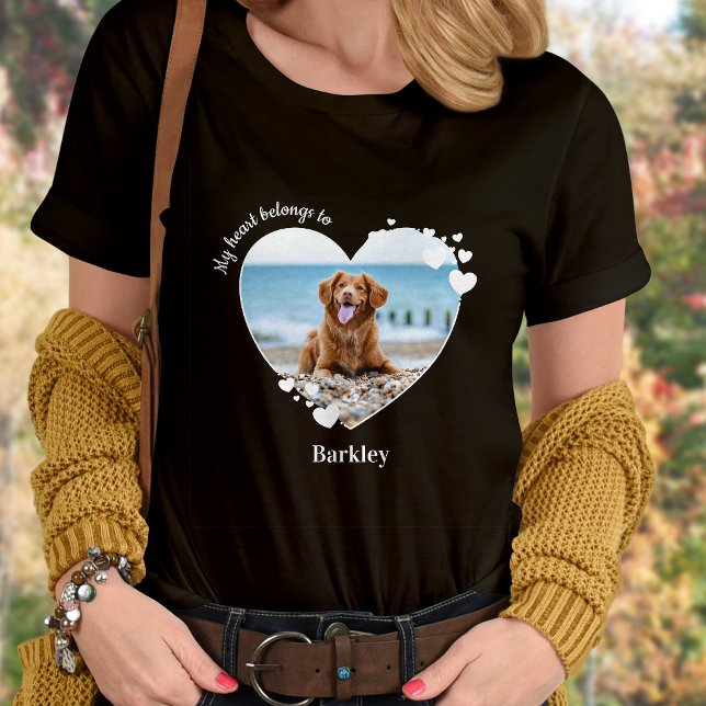 T-shirt Personnalisé Mon Coeur Appartient À Amoureux des c (Créateur téléchargé)