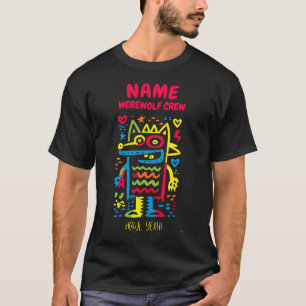 T-shirt Personnalisé Neon Werewolf Pop Art -Howl Ouais Hal