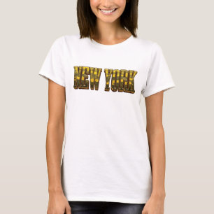 T-shirt personnalisé NEW YORK orange vibrant