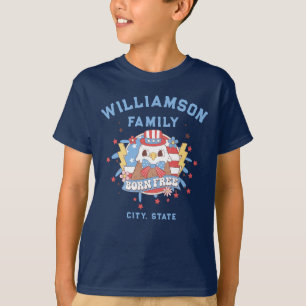T-shirt Personnalisé Nom de famille Ville État Lieu de nai