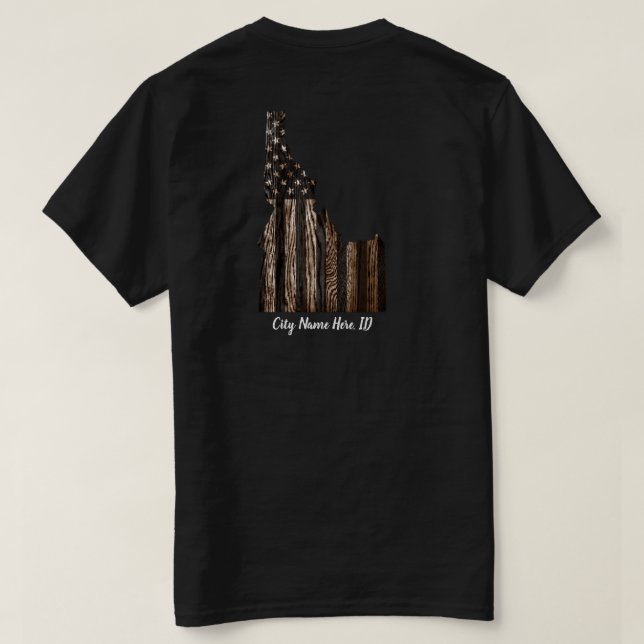 T-SHIRT PERSONNALISÉ - NOM DE LA VILLE - IDAHO PATRIOT BUR (Design dos)