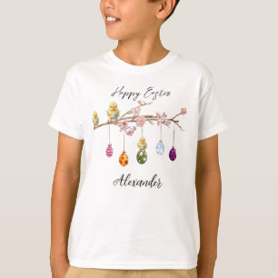 T-shirt Personnalisé Nom OEufs de Pâques Bébé Poussins Joy