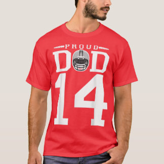 T-shirt Personnalisé Numéro 14 Fier Football Papa Personna