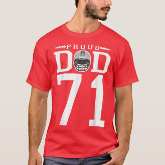 T-shirt Personnalisé Numéro 71 Fier Football Papa Personna