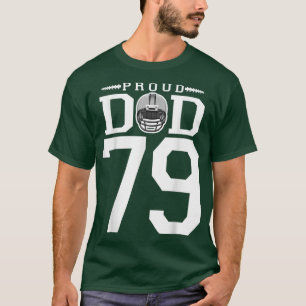 T-shirt Personnalisé Numéro 79 Fier Football Papa Personna