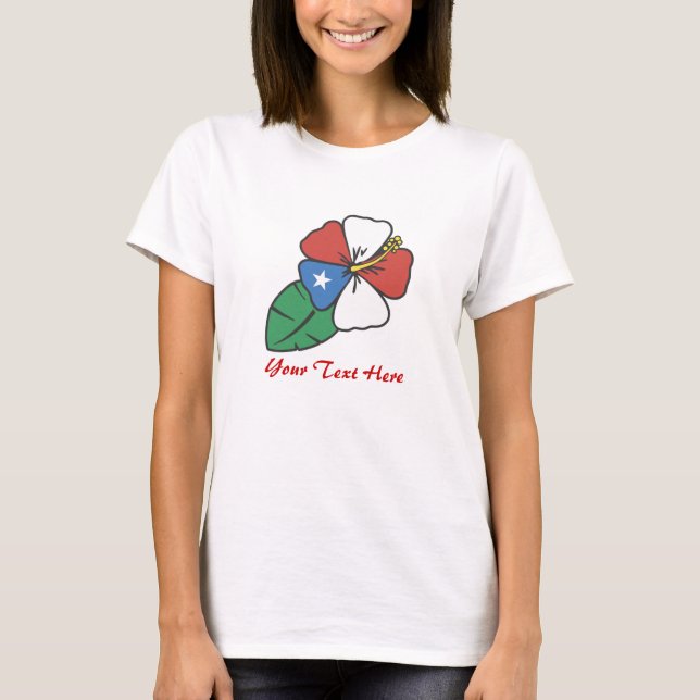 T-shirt Personnalisé Patriotique Hibiscus Tee - shirts (Devant)