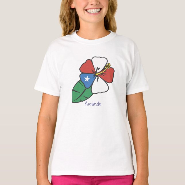 T-shirt Personnalisé Patriotique Hibiscus Tee - shirts de  (Devant)