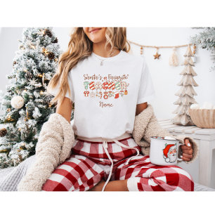 T-shirt Personnalisé Père Noël Favori Enseignant Retro Noë