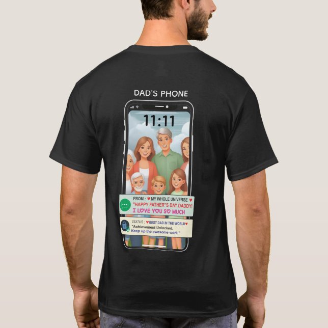 T-Shirt personnalisé pour la fête des pères avec s (Dos)
