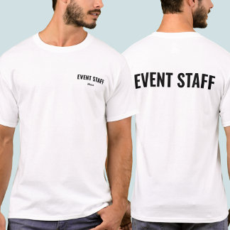 T-shirt personnalisé pour le personnel de l'événem
