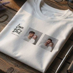 T-shirt personnalisé pour papa avec photo Cadeau