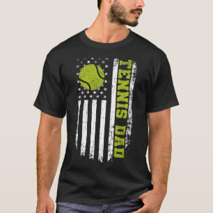 T-shirt personnalisé pour papa de tennis grunge po